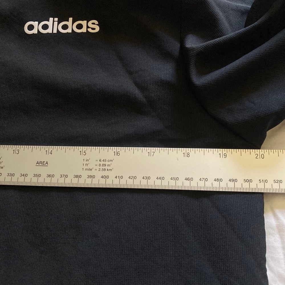 Adidas Windbreaker Jacket Mens Small Black 3 Stripe Trefoil Hoodie Gorpcore - Picture 4 of 10